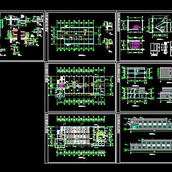 某公司食堂建筑施工与设计全套CAD图