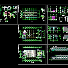 某公司食堂建筑施工与设计全套CAD图