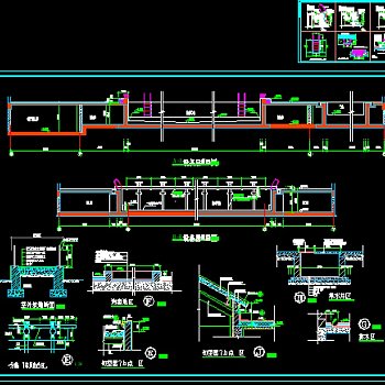 某游泳池节点建筑的全套设计施工图