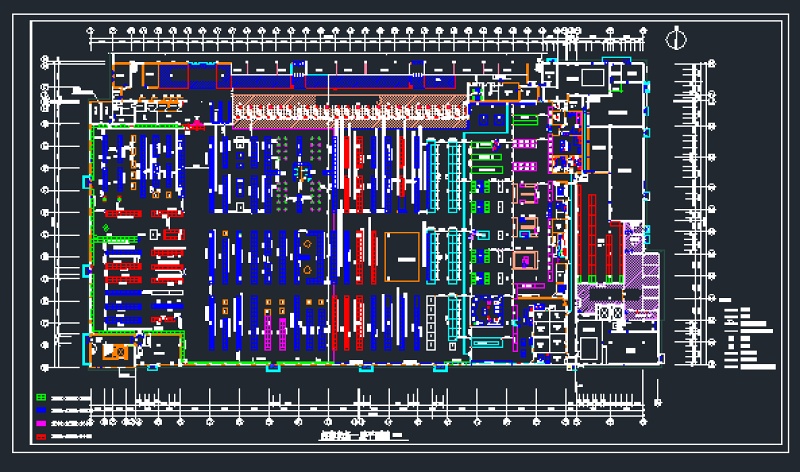 某大型<a href=https://www.yitu.cn/su/7175.html target=_blank class=infotextkey>超市</a><a href=https://www.yitu.cn/su/7392.html target=_blank class=infotextkey>平面</a><a href=https://www.yitu.cn/su/7590.html target=_blank class=infotextkey>设计</a>施工CAD<a href=https://www.yitu.cn/su/7937.html target=_blank class=infotextkey>图纸</a>