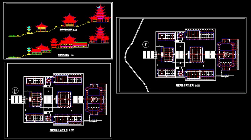 某市大型寺庙建筑CAD施工方案<a href=https://www.yitu.cn/su/7590.html target=_blank class=infotextkey>设计</a><a href=https://www.yitu.cn/su/7937.html target=_blank class=infotextkey>图纸</a>