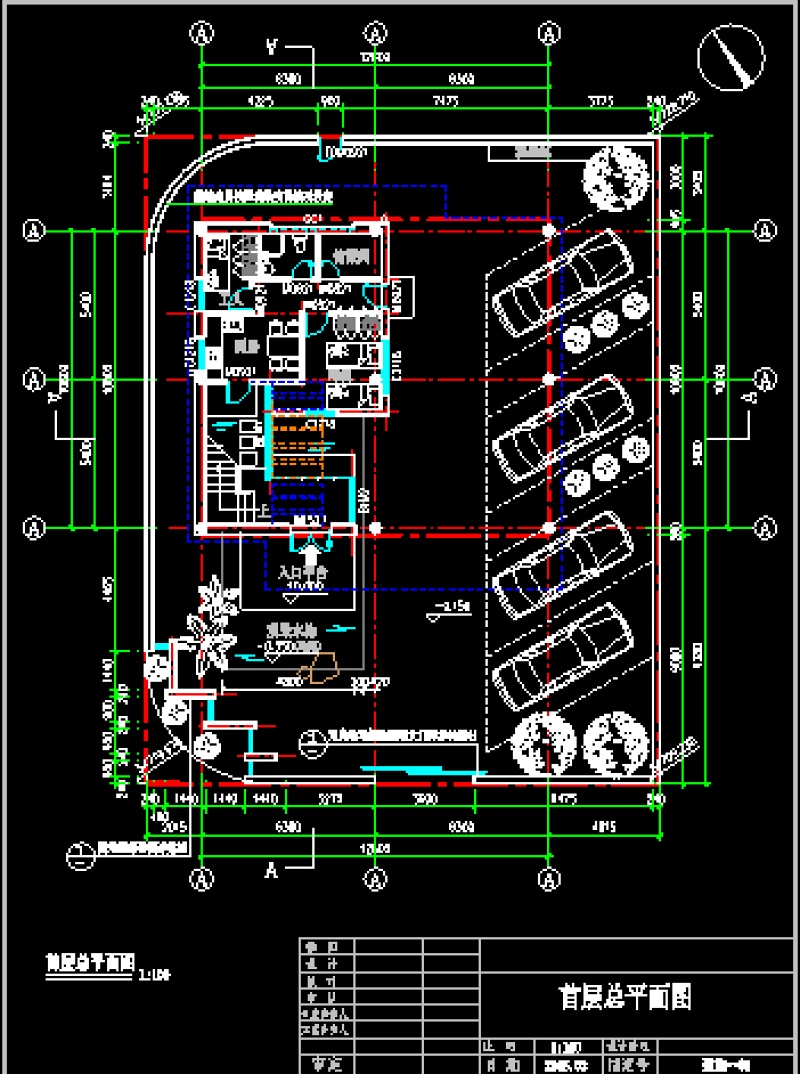 某高档别墅全套CAD建筑施工<a href=https://www.yitu.cn/su/7590.html target=_blank class=infotextkey>设计</a>图带效果图