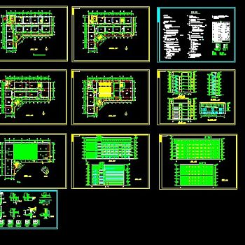 某地区某多层教学楼设计cad建施图