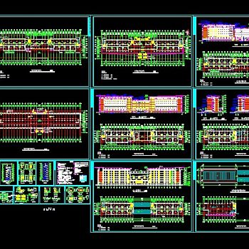 某地区某学校教学楼设计cad全套建施图纸