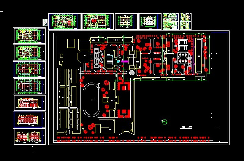 某<a href=https://www.yitu.cn/su/7872.html target=_blank class=infotextkey>地</a>区某<a href=https://www.yitu.cn/sketchup/xuexiao/index.html target=_blank class=infotextkey>学校</a>图书馆<a href=https://www.yitu.cn/su/7590.html target=_blank class=infotextkey>设计</a>cad建筑施工图