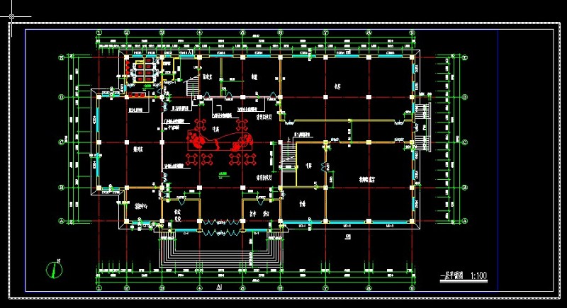 某<a href=https://www.yitu.cn/su/7872.html target=_blank class=infotextkey>地</a>区某<a href=https://www.yitu.cn/sketchup/xuexiao/index.html target=_blank class=infotextkey>学校</a>图书馆<a href=https://www.yitu.cn/su/7590.html target=_blank class=infotextkey>设计</a>cad建筑施工图