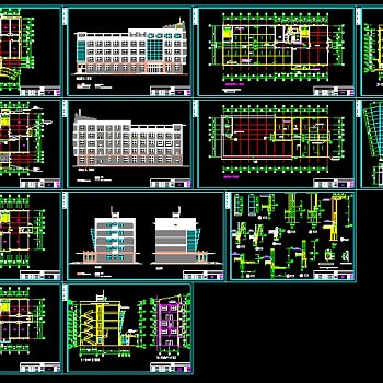 某小区多层办公楼建筑施工全套图纸