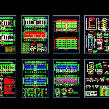 某地区某中学学生公寓设计cad全套施工图