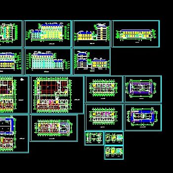 某地区某学校综合楼建筑设计cad施工方案图