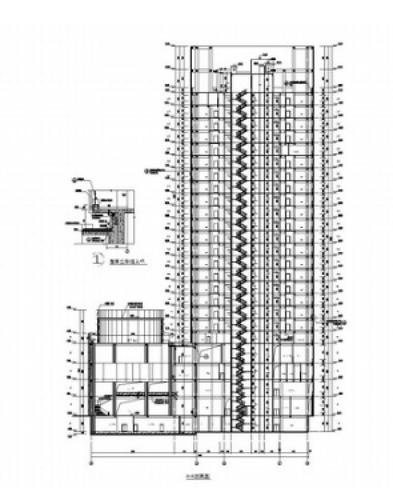 24层大型一类<a href=https://www.yitu.cn/sketchup/shangyezongheti/index.html target=_blank class=infotextkey>商业综合</a>体建筑施工图（含节能<a href=https://www.yitu.cn/su/7590.html target=_blank class=infotextkey>设计</a>/3D图）