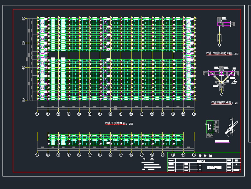 长96米宽50米高10.5米<a href=https://www.yitu.cn/su/8096.html target=_blank class=infotextkey>钢结构</a>厂房CAD<a href=https://www.yitu.cn/su/7937.html target=_blank class=infotextkey>图纸</a>