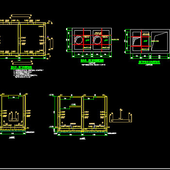 消防水池配套室外取水井给排水、结构大样图