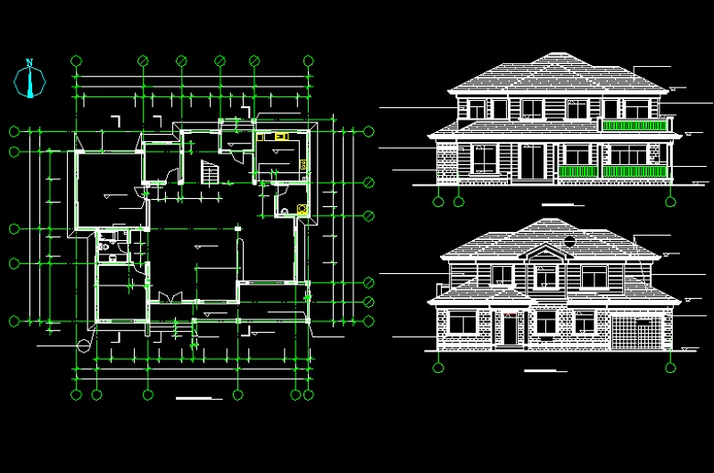 一套简单的砖混结构别墅建筑结构<a href=https://www.yitu.cn/su/7937.html target=_blank class=infotextkey>图纸</a>