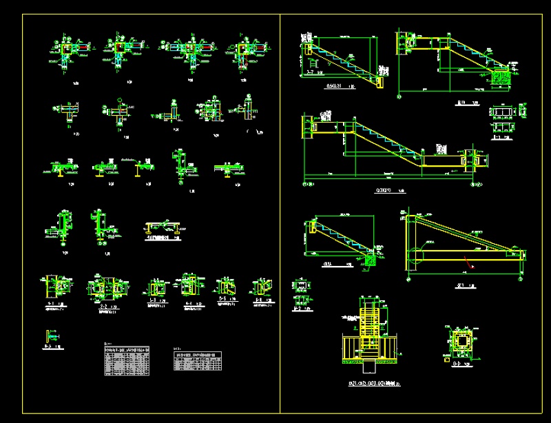 钢<a href=https://www.yitu.cn/sketchup/louti/index.html target=_blank class=infotextkey><a href=https://www.yitu.cn/su/6782.html target=_blank class=infotextkey><a href=https://www.yitu.cn/su/8159.html target=_blank class=infotextkey>楼</a>梯</a></a>及钢<a href=https://www.yitu.cn/su/8010.html target=_blank class=infotextkey>平台</a>结构cad施工<a href=https://www.yitu.cn/su/7590.html target=_blank class=infotextkey>设计</a>图