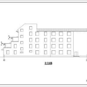 某市四层养老院建筑方案设计施工CAD图纸3D模型