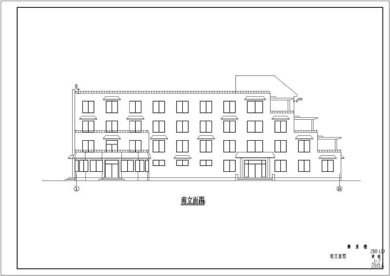 某市四层养老院建筑方案<a href=https://www.yitu.cn/su/7590.html target=_blank class=infotextkey>设计</a>施工CAD<a href=https://www.yitu.cn/su/7937.html target=_blank class=infotextkey>图纸</a>