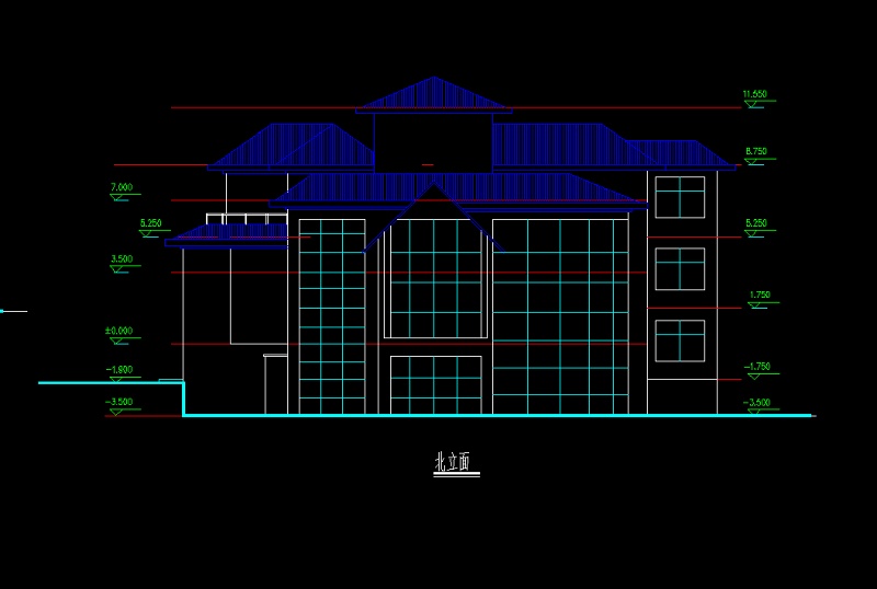 某新潮风格三层私<a href=https://www.yitu.cn/su/8090.html target=_blank class=infotextkey>人</a>别墅建筑<a href=https://www.yitu.cn/su/7590.html target=_blank class=infotextkey>设计</a>cad施工图带效果图