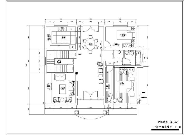 二层农村<a href=https://www.yitu.cn/su/8193.html target=_blank class=infotextkey>小别墅</a>建筑cad<a href=https://www.yitu.cn/su/7590.html target=_blank class=infotextkey>设计</a>图（全套）