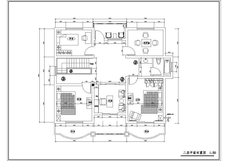 二层农村<a href=https://www.yitu.cn/su/8193.html target=_blank class=infotextkey>小别墅</a>建筑cad<a href=https://www.yitu.cn/su/7590.html target=_blank class=infotextkey>设计</a>图（全套）