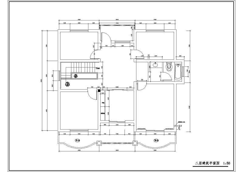 二层农村<a href=https://www.yitu.cn/su/8193.html target=_blank class=infotextkey>小别墅</a>建筑cad<a href=https://www.yitu.cn/su/7590.html target=_blank class=infotextkey>设计</a>图（全套）