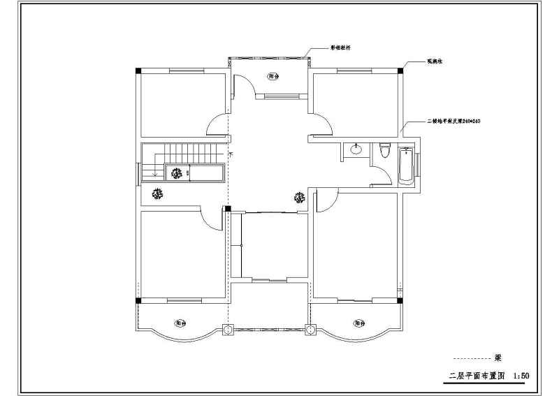 二层农村<a href=https://www.yitu.cn/su/8193.html target=_blank class=infotextkey>小别墅</a>建筑cad<a href=https://www.yitu.cn/su/7590.html target=_blank class=infotextkey>设计</a>图（全套）