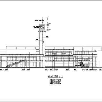 某大学生活动中心建筑设计cad方案图