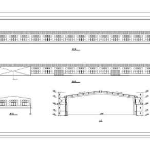 某18m跨单层钢结构厂房建筑结构全套图纸3D模型