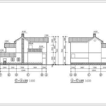 某农村私家小别墅住宅设计cad建施图