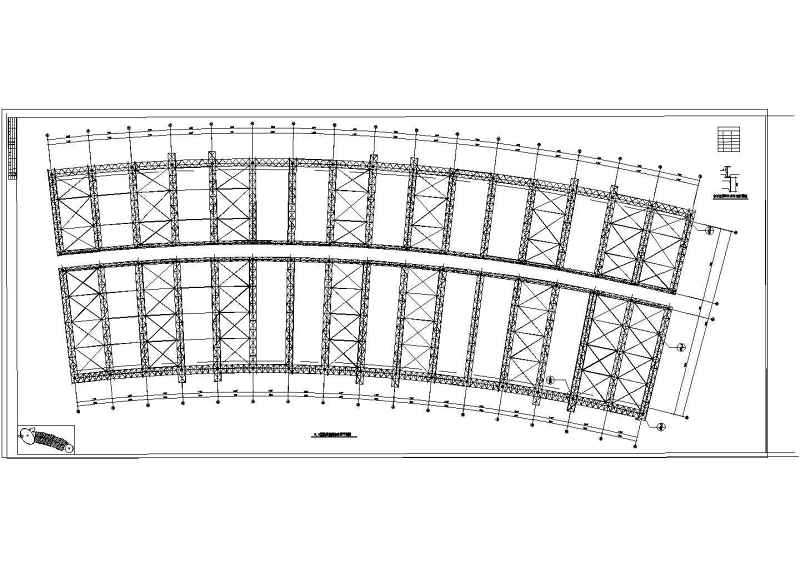 某大型会展中心DE区<a href=https://www.yitu.cn/su/8092.html target=_blank class=infotextkey>桁架</a>结构<a href=https://www.yitu.cn/su/7937.html target=_blank class=infotextkey>图纸</a>