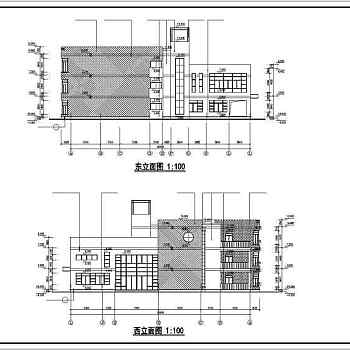 杭州市某地九班幼儿园建筑设计CAD施工图