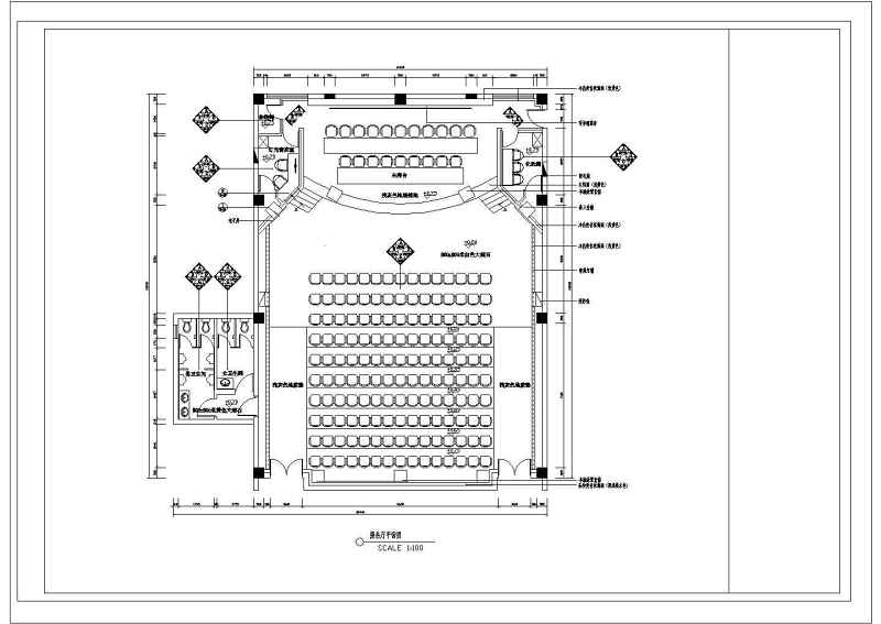 某<a href=https://www.yitu.cn/sketchup/xuexiao/index.html target=_blank class=infotextkey>学校</a>报告厅装修<a href=https://www.yitu.cn/su/7590.html target=_blank class=infotextkey>设计</a>CAD图