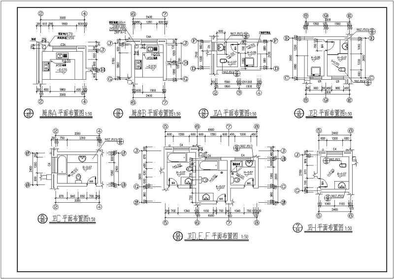 联排别墅建筑施工CAD<a href=https://www.yitu.cn/su/7590.html target=_blank class=infotextkey>设计</a>图