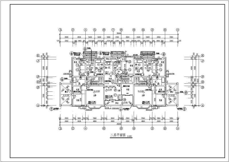 联排别墅建筑施工CAD<a href=https://www.yitu.cn/su/7590.html target=_blank class=infotextkey>设计</a>图