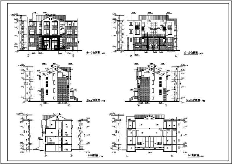 居住<a href=https://www.yitu.cn/su/7987.html target=_blank class=infotextkey>小区</a>B型别墅建筑施工<a href=https://www.yitu.cn/su/7590.html target=_blank class=infotextkey>设计</a>CAD图