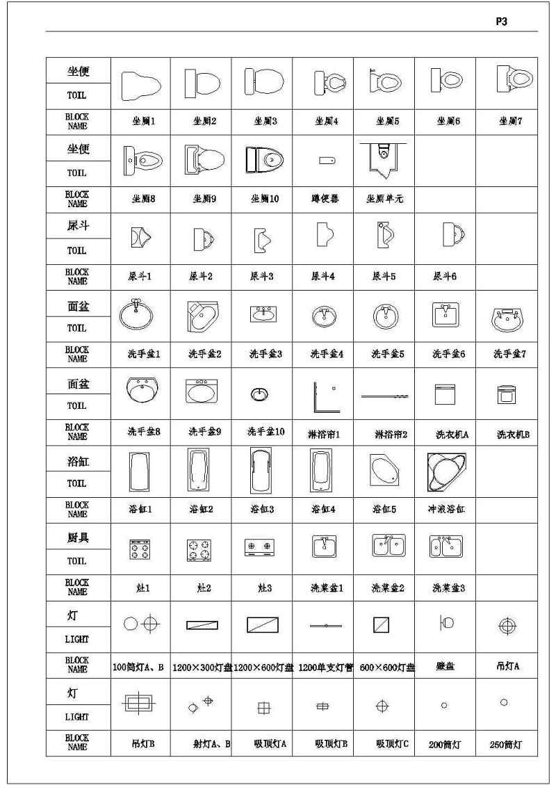 住宅室<a href=https://www.yitu.cn/su/7634.html target=_blank class=infotextkey>内装</a>修各类家居用品cad素材图库