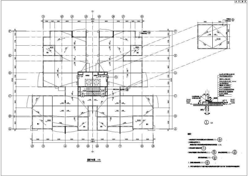 某高层商住大厦建筑施工<a href=https://www.yitu.cn/su/7590.html target=_blank class=infotextkey>设计</a>CAD图