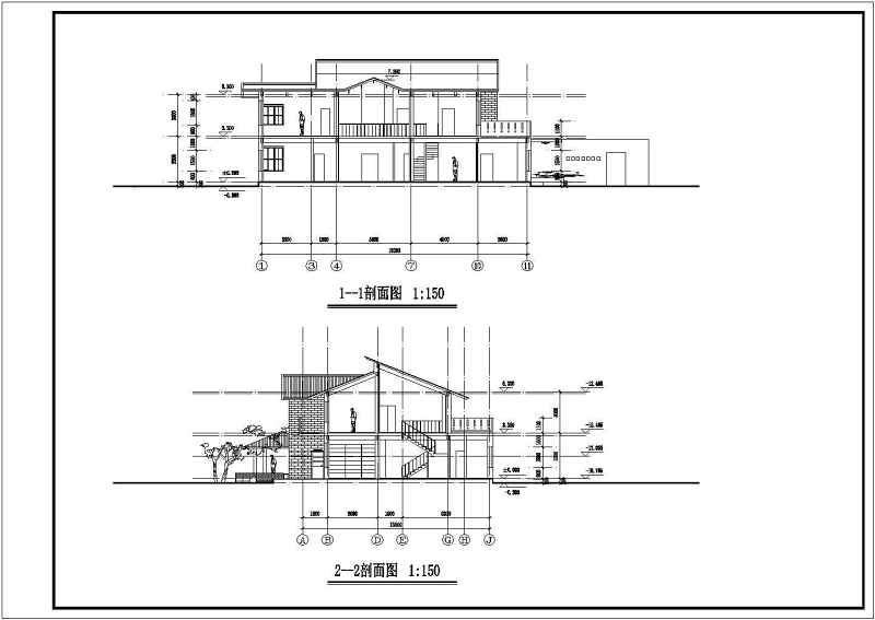 某农村别墅建筑<a href=https://www.yitu.cn/su/7590.html target=_blank class=infotextkey>设计</a><a href=https://www.yitu.cn/su/7937.html target=_blank class=infotextkey>图纸</a>（共四套）