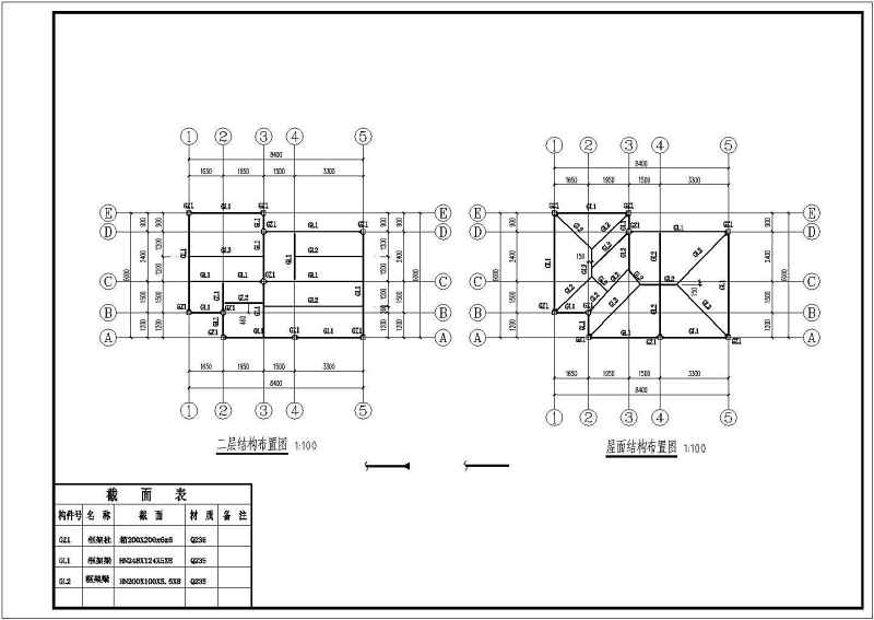 二层<a href=https://www.yitu.cn/su/7776.html target=_blank class=infotextkey>轻钢别墅</a>建筑结构施工图