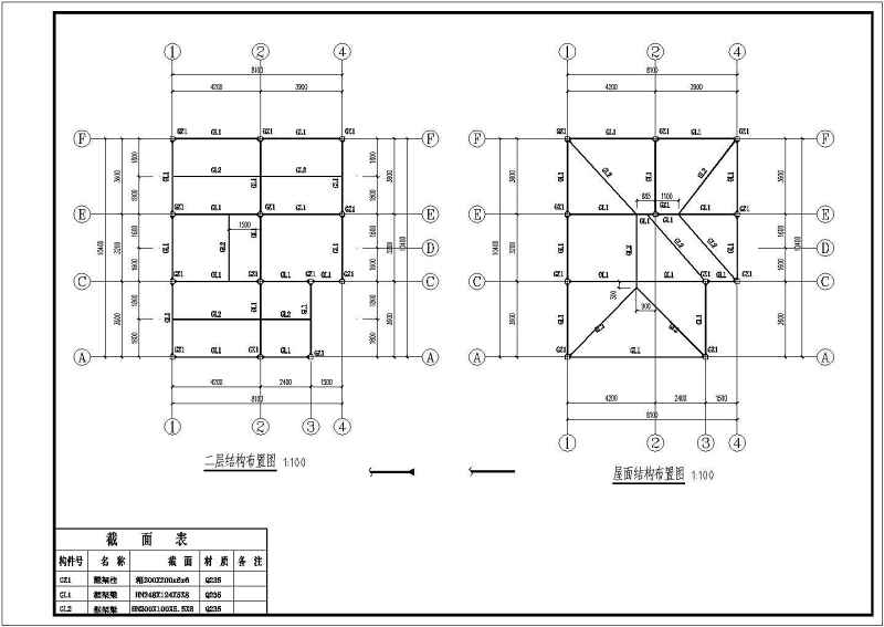 二层<a href=https://www.yitu.cn/su/7776.html target=_blank class=infotextkey>轻钢别墅</a>建筑结构施工图