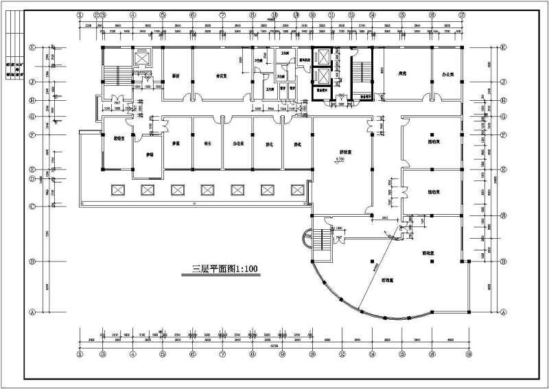 某综合<a href=https://www.yitu.cn/su/8159.html target=_blank class=infotextkey>楼</a>建筑<a href=https://www.yitu.cn/su/7590.html target=_blank class=infotextkey>设计</a>CAD施工图