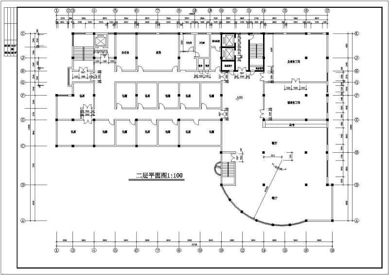 某综合<a href=https://www.yitu.cn/su/8159.html target=_blank class=infotextkey>楼</a>建筑<a href=https://www.yitu.cn/su/7590.html target=_blank class=infotextkey>设计</a>CAD施工图