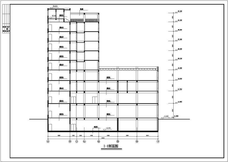 某综合<a href=https://www.yitu.cn/su/8159.html target=_blank class=infotextkey>楼</a>建筑<a href=https://www.yitu.cn/su/7590.html target=_blank class=infotextkey>设计</a>CAD施工图