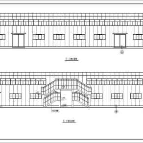 某食堂钢结构建筑设计CAD施工图