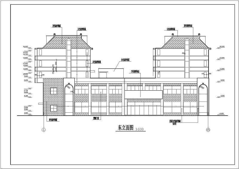 某商住<a href=https://www.yitu.cn/su/8159.html target=_blank class=infotextkey>楼</a>建筑施工CAD<a href=https://www.yitu.cn/su/7590.html target=_blank class=infotextkey>设计</a><a href=https://www.yitu.cn/su/7937.html target=_blank class=infotextkey>图纸</a>