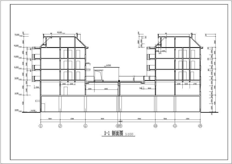 某商住<a href=https://www.yitu.cn/su/8159.html target=_blank class=infotextkey>楼</a>建筑施工CAD<a href=https://www.yitu.cn/su/7590.html target=_blank class=infotextkey>设计</a><a href=https://www.yitu.cn/su/7937.html target=_blank class=infotextkey>图纸</a>