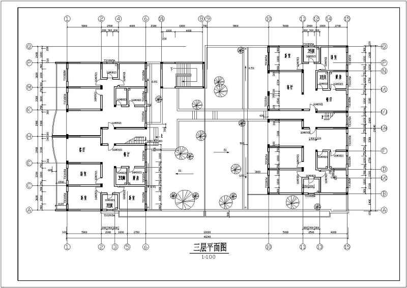 某商住<a href=https://www.yitu.cn/su/8159.html target=_blank class=infotextkey>楼</a>建筑施工CAD<a href=https://www.yitu.cn/su/7590.html target=_blank class=infotextkey>设计</a><a href=https://www.yitu.cn/su/7937.html target=_blank class=infotextkey>图纸</a>