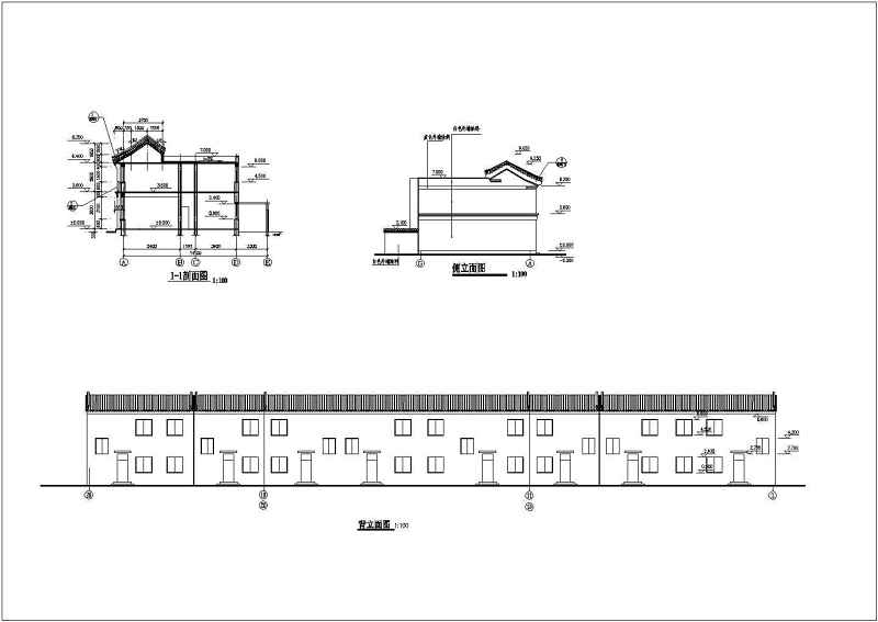 仿古街建筑施工<a href=https://www.yitu.cn/su/7590.html target=_blank class=infotextkey>设计</a>CAD图