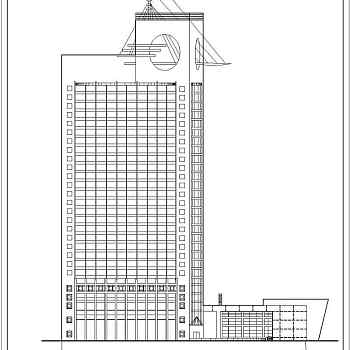 高层宾馆建筑设计CAD方案图