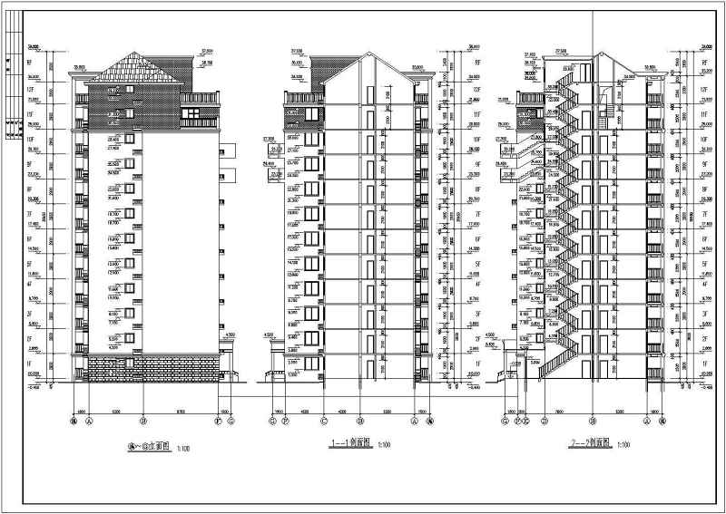 12层小高层住宅<a href=https://www.yitu.cn/su/8159.html target=_blank class=infotextkey>楼</a>建筑<a href=https://www.yitu.cn/su/7590.html target=_blank class=infotextkey>设计</a>CAD施工<a href=https://www.yitu.cn/su/7937.html target=_blank class=infotextkey>图纸</a>（含效果图）