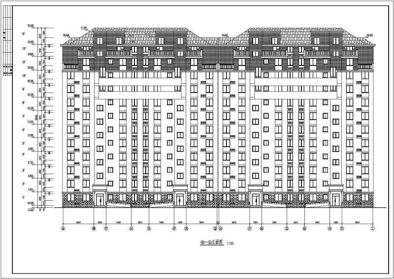 12层小高层住宅<a href=https://www.yitu.cn/su/8159.html target=_blank class=infotextkey>楼</a>建筑<a href=https://www.yitu.cn/su/7590.html target=_blank class=infotextkey>设计</a>CAD施工<a href=https://www.yitu.cn/su/7937.html target=_blank class=infotextkey>图纸</a>（含效果图）